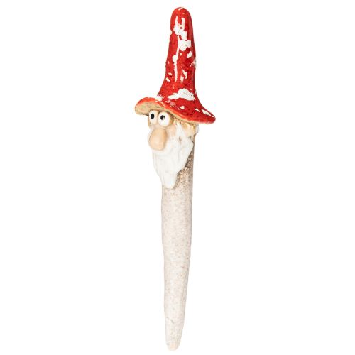 Figurka trpaslíka k nalepení, s dlouhým vousem a houbovým kloboukem, dekorace, 17 cm, 2 kusy | Floristik24.cz