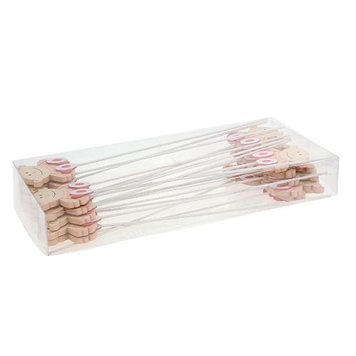 položky Zástrčka Baby 5cm L25cm Růžová 20 ks