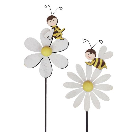 Jarní dekorace květina plug včelí dekorace 11×7,5cm 6ks
