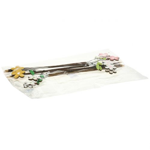 položky Ozdobná zátka dřevěná květina V44cm 6 ks