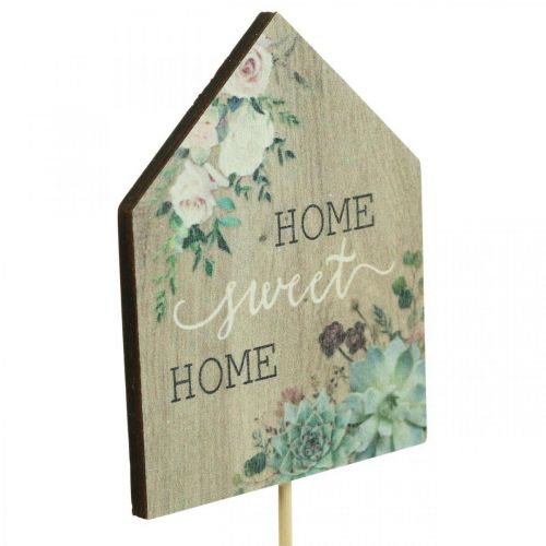 Floristik24 Květinové špunty dřevěné Home Sweet Home dekorace 6,5x7,5cm 18 ks