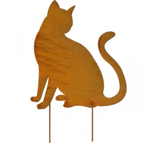 Floristik24 Patina Garden Stake Cat Bed Stake Retro H50cm