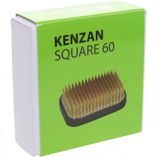 položky Ježek Kenzan Ikebana obdélníková stříbrná mosaz 60×45mm