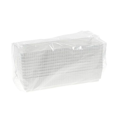 Floristik24 Zásuvková vanička mokrá pěna 23 x 8 x 4,5 bílá 10 kusů