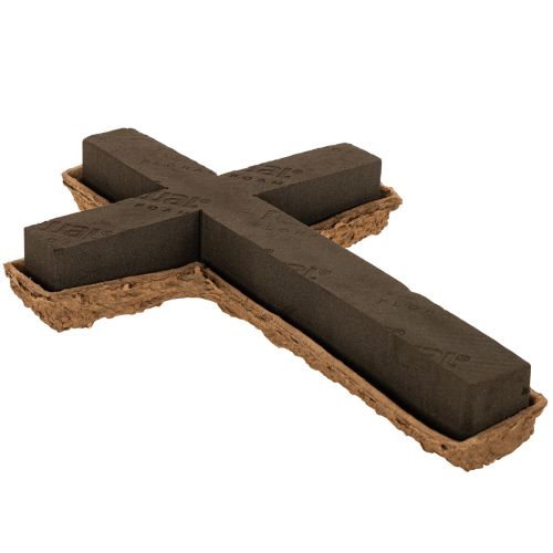 Květinový kříž z pěny OASIS® Renewal® Floral Foam Biolit® Memorial Floristry 42 cm 2 ks