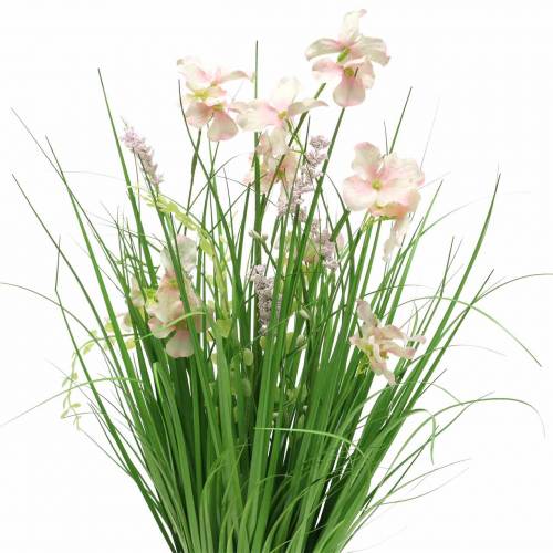 Floristik24 Deco stojící kytice s lučními květy umělá růžová 51cm
