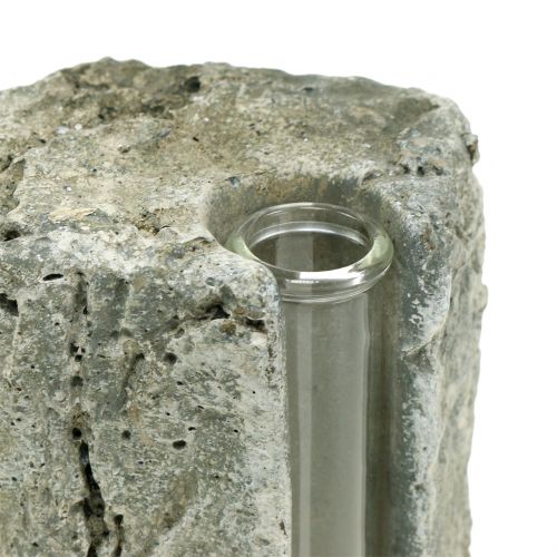Floristik24 Betonová váza se zkumavkou H15cm 3ks