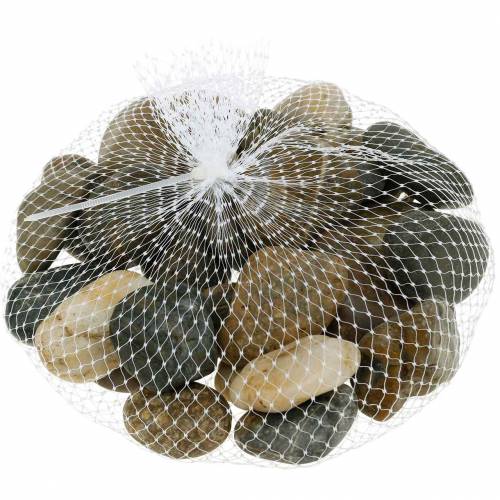 Floristik24 Říční oblázky přírodní světlé a tmavé 3-6cm 1kg