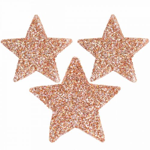 Bodová dekorace Vánoční hvězdy rozptylové hvězdy růžové Ø4/5cm 40ks