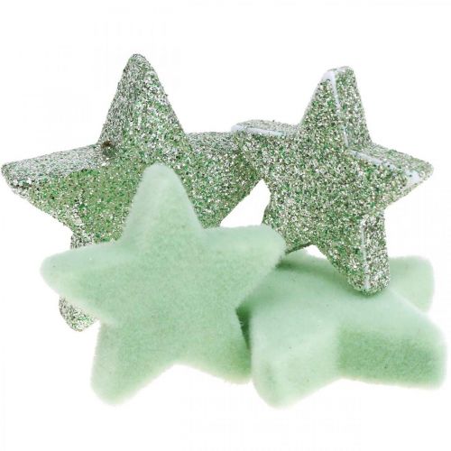 položky Bodová dekorace Vánoční hvězdy rozptylové hvězdy zelené Ø4/5cm 40ks