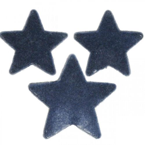 Vánoční posyp, hvězdičky, modrá Ø4/5cm 40str