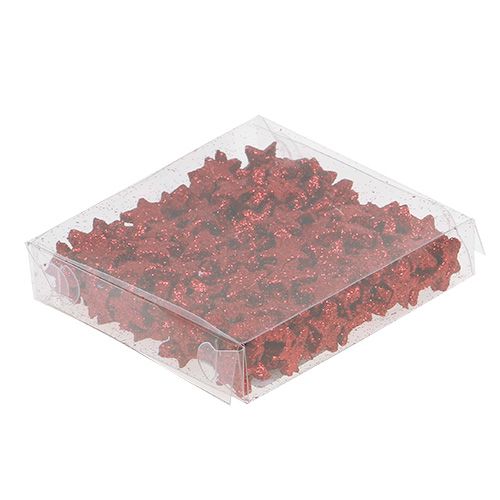položky Hvězdné třpytky 1,5cm na posypání červené 144ks