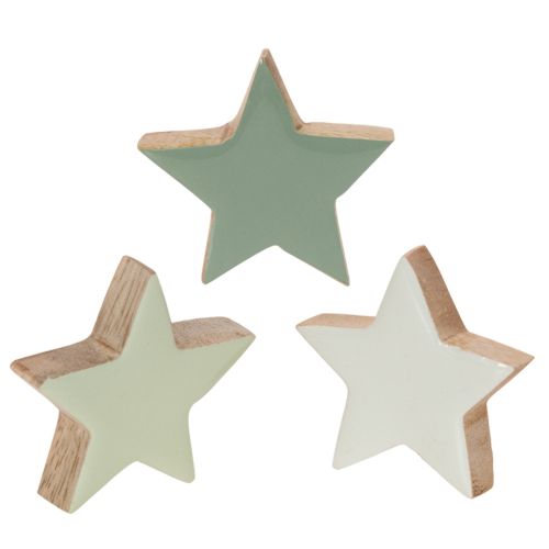 Sada dřevěných hvězd na stůl a parapet, 5 cm, 9 kusů