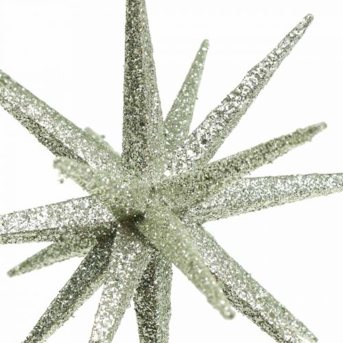 Floristik24 Vánoční dekorace hvězda na zavěšení šampaňské Ø15cm 4ks