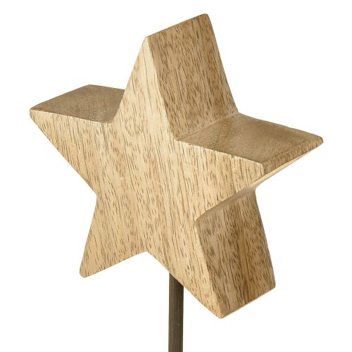 položky Dřevěná hvězda z přírodního dřeva na postavení, výška 23 cm, 2 ks