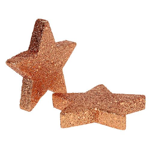 Floristik24 Hvězdičky měděné 6,5cm se slídou 36ks
