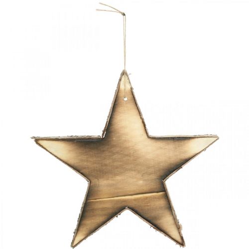Floristik24 Dřevěná hvězda k zavěšení přírodní flambovaná vánoční dekorace 20cm