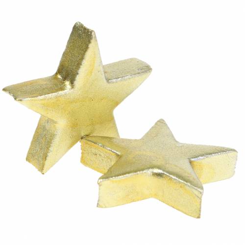 Floristik24 Deco hvězdičky zlaté 4cm 12ks