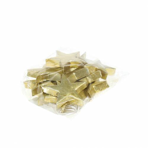 Floristik24 Deco hvězdičky zlaté 4cm 12ks