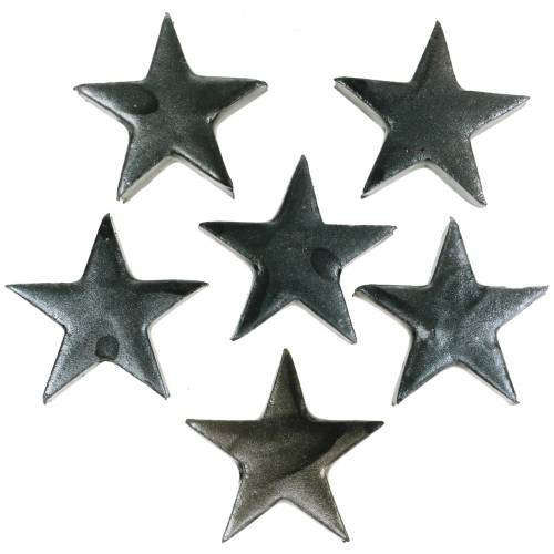 Deco stars šedá 4cm 12ks