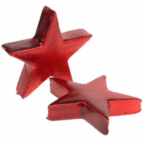 položky Deco stars červené 4cm 12ks