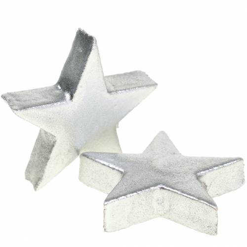 položky Deco hvězdičky stříbrné 4cm 12ks