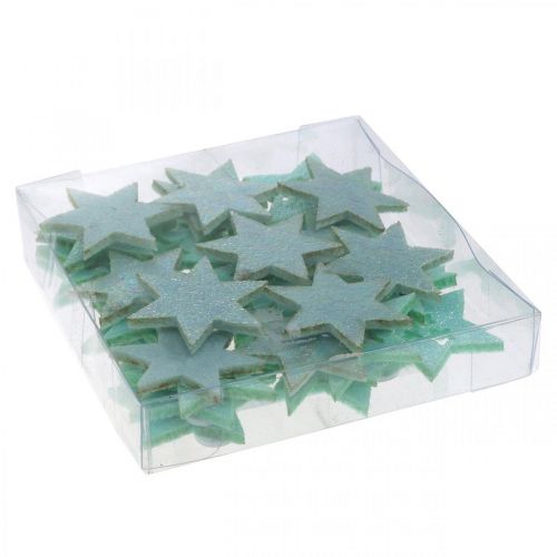 položky Ozdobné hvězdičky pro ruční práce Mint samolepící pěnová guma 4cm 36ks
