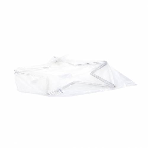 Floristik24 Deco star stříbrná 40cm 4ks