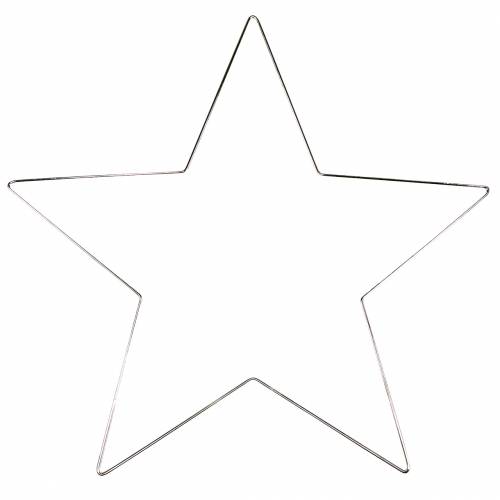 Floristik24 Deco star stříbrný kov Ø50cm 4ks