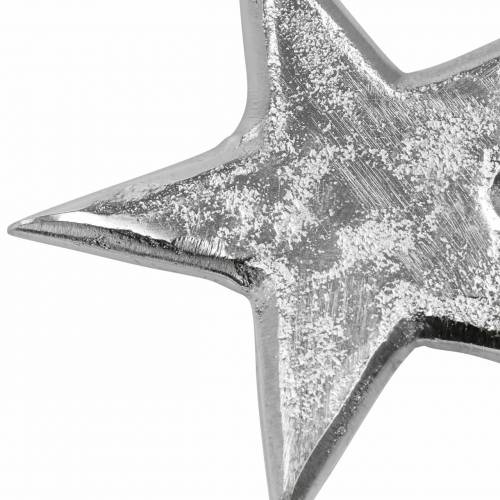 položky Hvězdy z kovu stříbro 8,6 × 8,2 cm / 6,9 × 6,7 cm 8ks