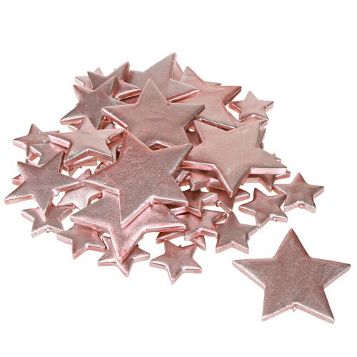 položky Hvězdná dekorace vánoční růžová Ø3/5/7cm – 2. volba – 44 ks