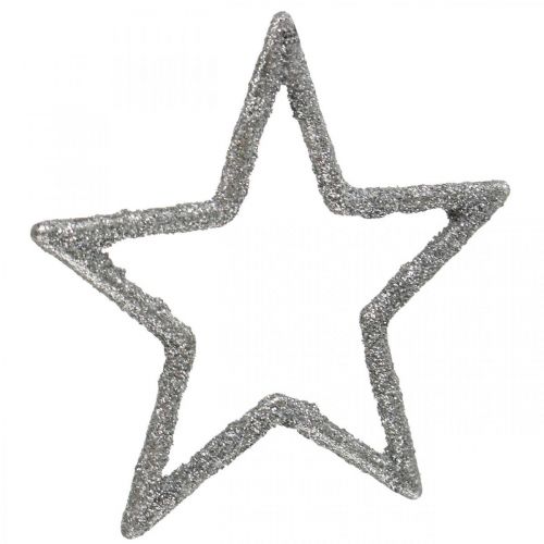 položky Bodová dekorace Vánoční hvězdy stříbrné třpytky Ø4cm 120ks