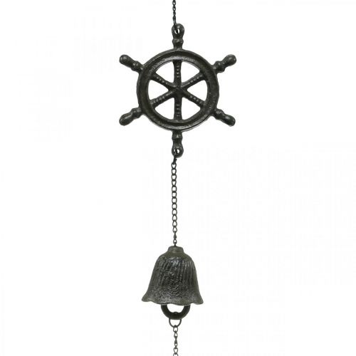položky Vintage ozdobný zvonek na volant přívěsu, zvonek litinový L50cm