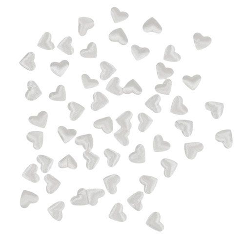 Floristik24 Srdce na rozptyl bílé 1,3 cm 500p