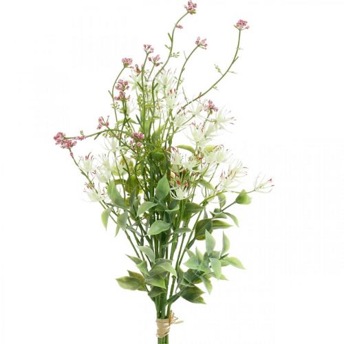 Floristik24 Jarní kytice umělá růžová, bílá, zelená umělá kytice V43cm