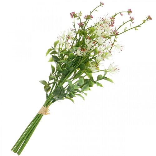 Floristik24 Jarní kytice umělá růžová, bílá, zelená umělá kytice V43cm