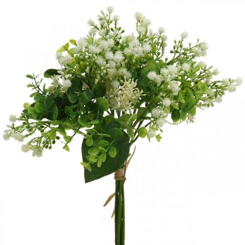Dekorativní kytice Umělé květiny Kytice Umělé květiny Zelená Bílá L36cm