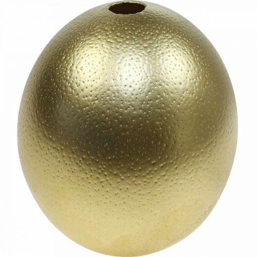 položky Dekorace z pštrosích vajec vyfouknutá Velikonoční dekorace zlatá Ø12cm V14cm