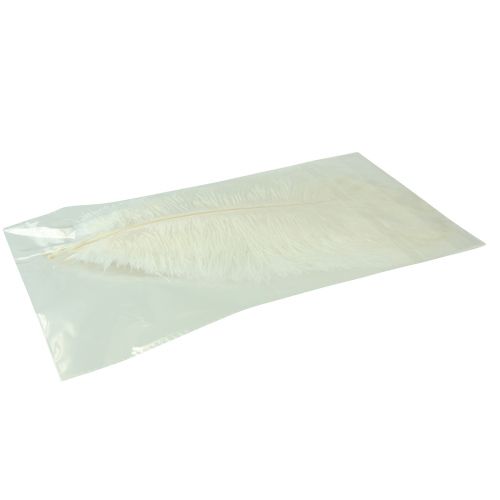 položky Pštrosí peří Exotická dekorace Bílé peří 32-35cm 4 ks