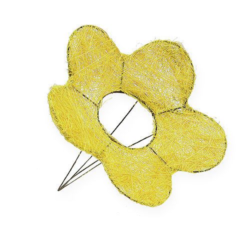 Manžeta sisalová žlutá Ø20cm květinová manžeta 8ks