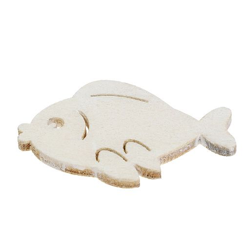 Floristik24 Scatter ryba bílá 4cm 48 ks