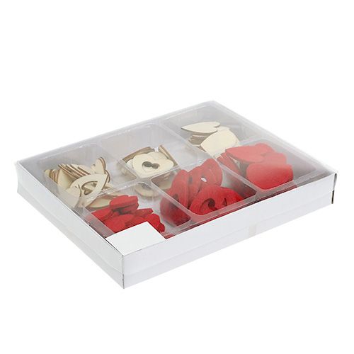 Floristik24 Srdíčka sypaná mix 2-3,5cm červená, přírodní 110p