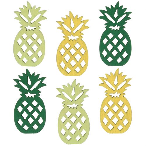 Floristik24 Bodová dekorace dřevěný ananas 3,5cm 72 ks