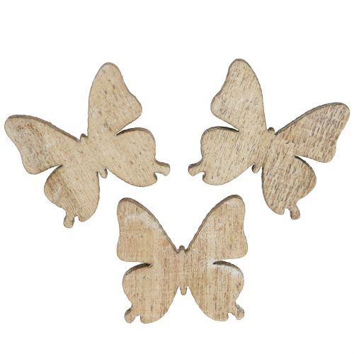 Floristik24 Sypaná dekorace motýl dřevo příroda 2cm 144p