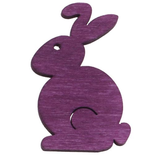 položky Bodová dekorace Velikonoční dřevěný sedící zajíčci barevní 2,5cm x 4cm 72 ks