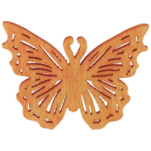 položky Bodová dekorace motýl dřevěná dekorace na stůl pružina 4×3cm 72ks