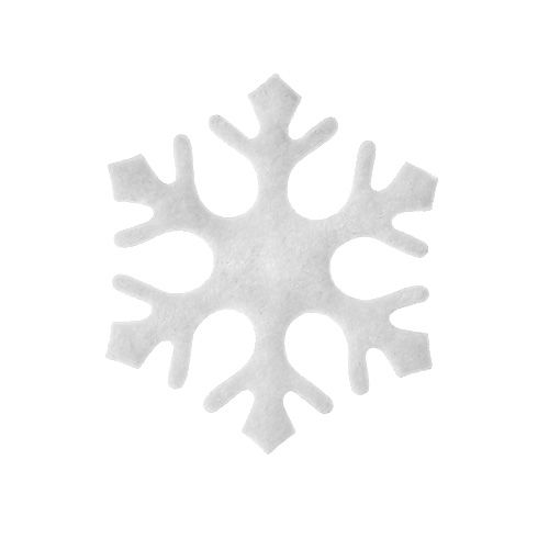 Bodová dekorace sněhové vločky bílé 3,5cm 120p