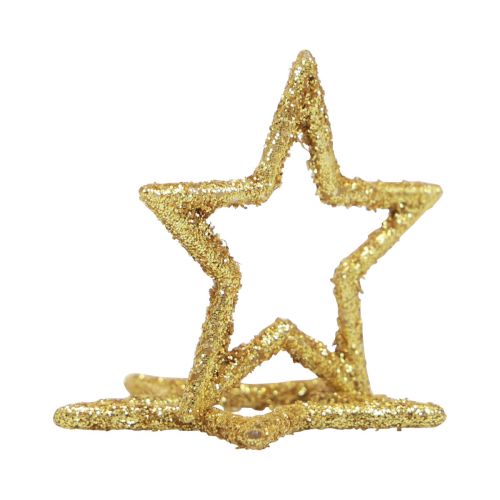 položky Bodová dekorace Vánoční hvězdy zlaté třpytky Ø4cm 120ks
