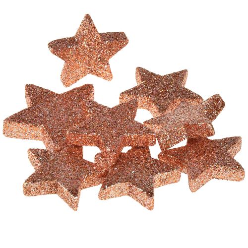 položky Bodová dekorace Vánoční hvězdy rozptýlené hvězdy růžové Ø4/5cm 40ks