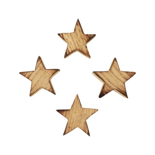 položky Bodová dekorace Vánoční hvězdy flambované dřevěné hvězdy Ø4cm 24ks